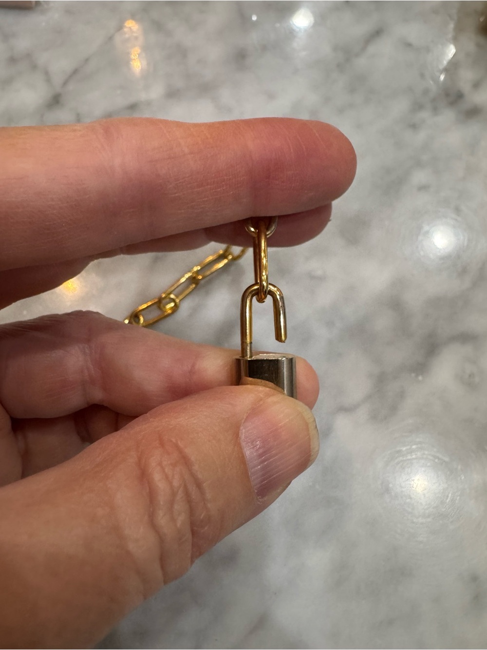 Dalbit New York Gold Tone Paperclip Necklace Coin Charms SoHo Boutique Jewelry - Picture 5 of 6